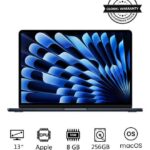 New 2024 MacBook Air MRXV3 13-inch Display, Apple M3 Chip 8-Core CPU 8-Core GPU Processor/8GB RAM/256GB SSD/Intel UHD Graphics/ English Midnight